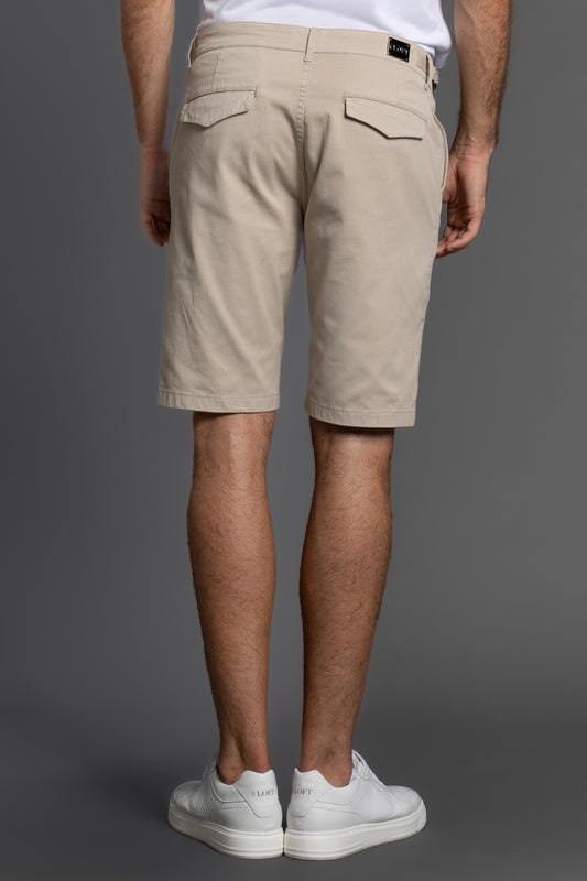 Bermuda Chino Com Ajuste - Khaki