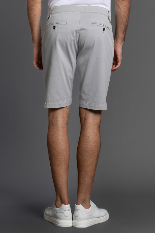 Bermuda Com Passante Retro - Cinza