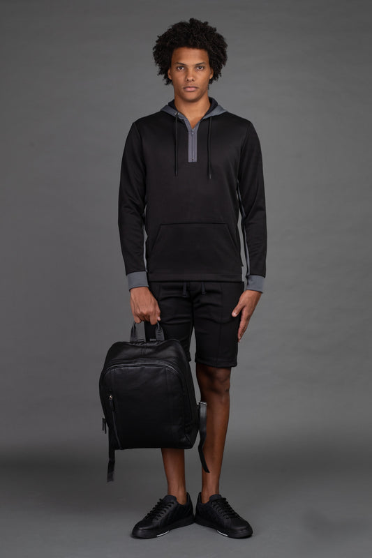 Bermuda Neoprene Com Nervuras - Preto