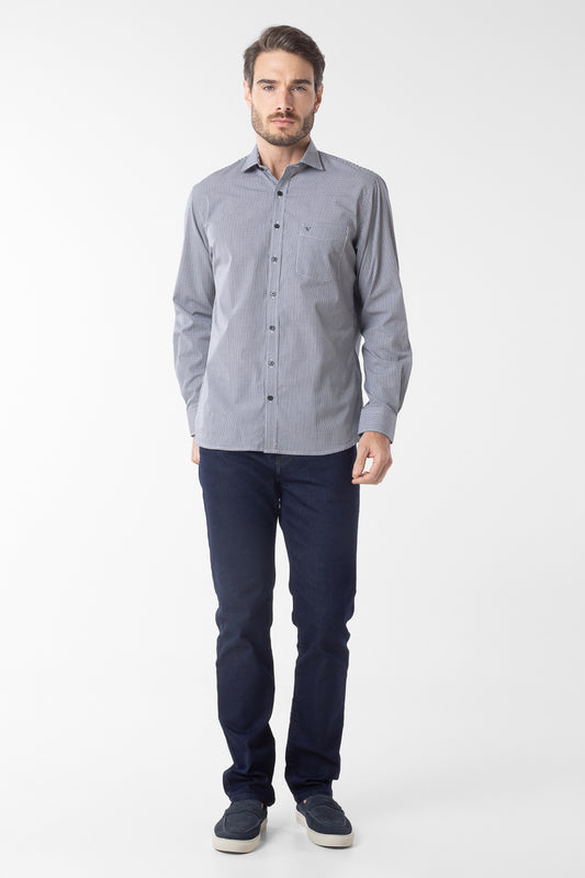 Camisa Manga Longa Xadrez Premium - Black
