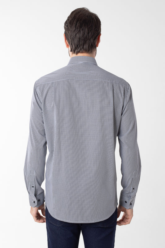 Camisa Manga Longa Xadrez Premium - Black