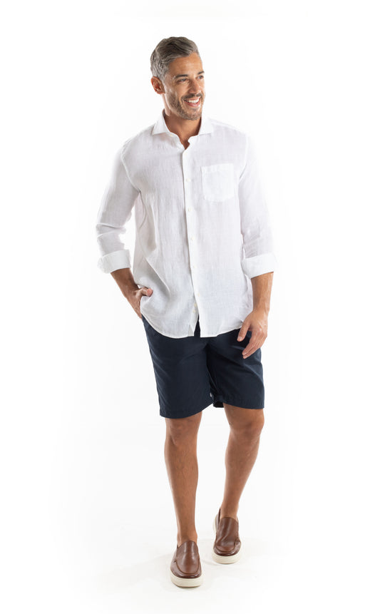 Camisa Manga Longa Linho - Branco