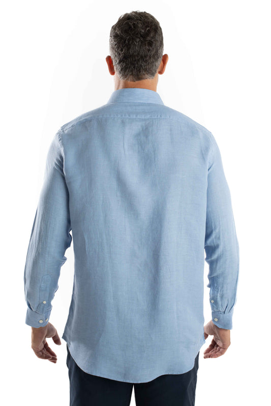 Camisa Manga Longa Linho - Indigo