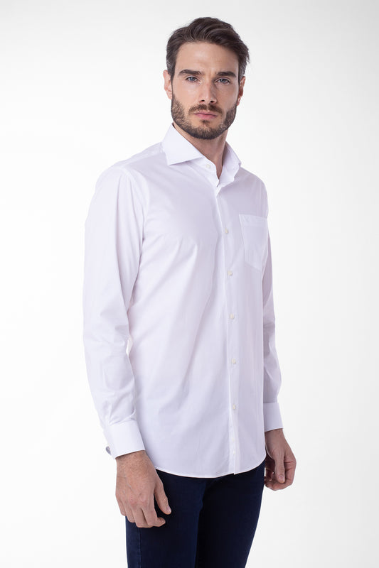 Camisa Manga Longa Lisa - Branco