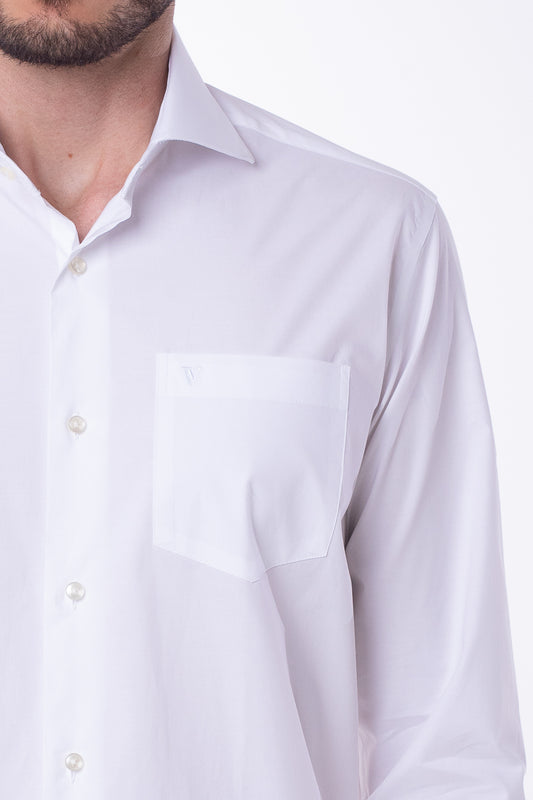 Camisa Manga Longa Lisa - Branco