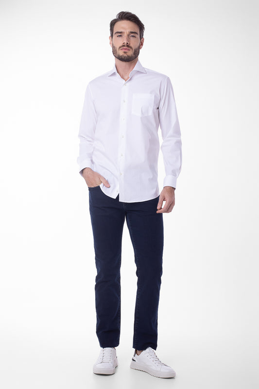 Camisa Manga Longa Lisa - Branco