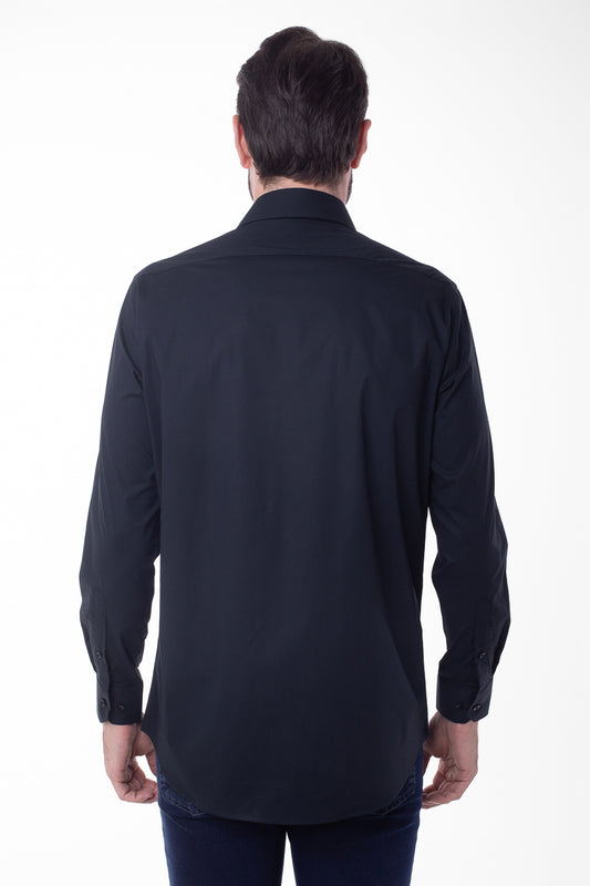 Camisa Manga Longa Lisa - Preto