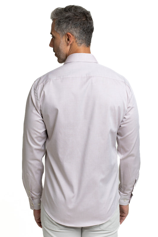 Camisa Algodão Slim Colarinho Italiano - Marrom