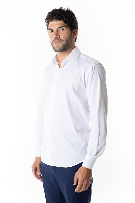 Camisa Manga Longa Slim Lisa - Branco