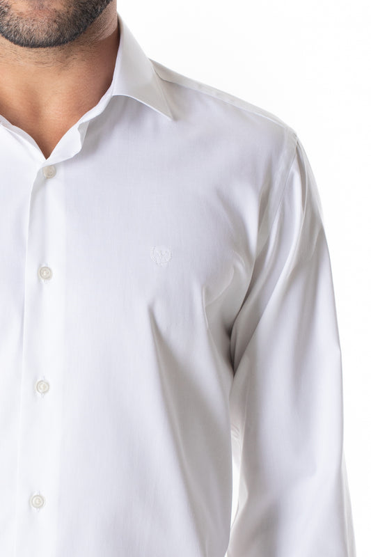 Camisa Manga Longa Slim Lisa - Branco