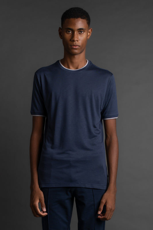 Camiseta Manga Curta Gola Redonda - Marinho