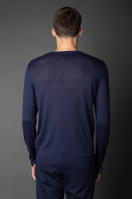 Camiseta Manga Longa Gola Redonda Retilínea - Marinho