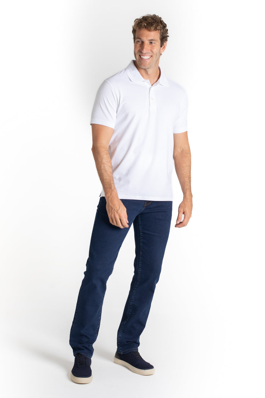 Calça Jeans Regular Fit - Azul Escuro