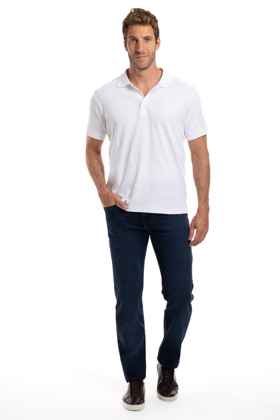 Calça Jeans 5 Bolsos - Azul Escuro