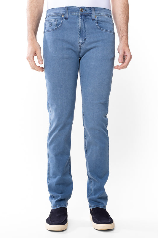 Calça Jeans 5 Bolsos - Azul.