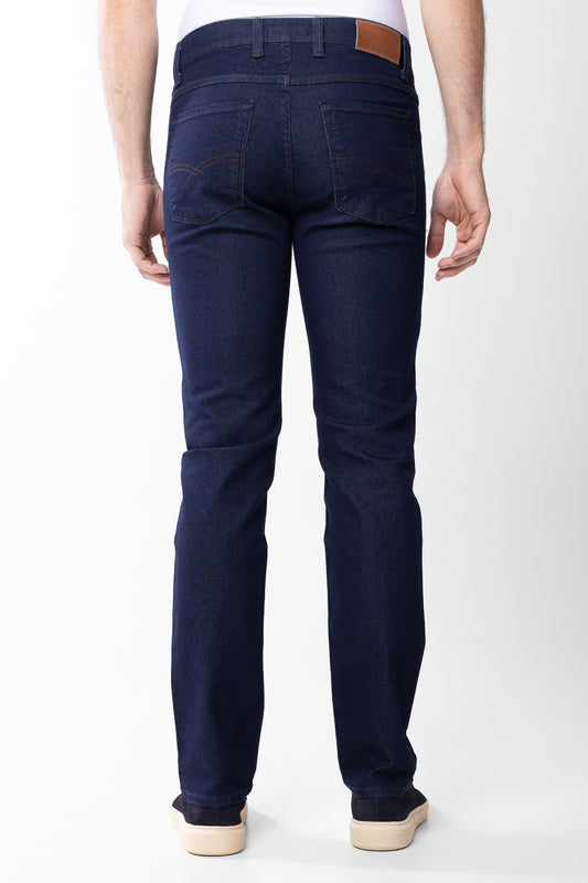 Calça Jeans 5 Bolsos - Azul Escuro