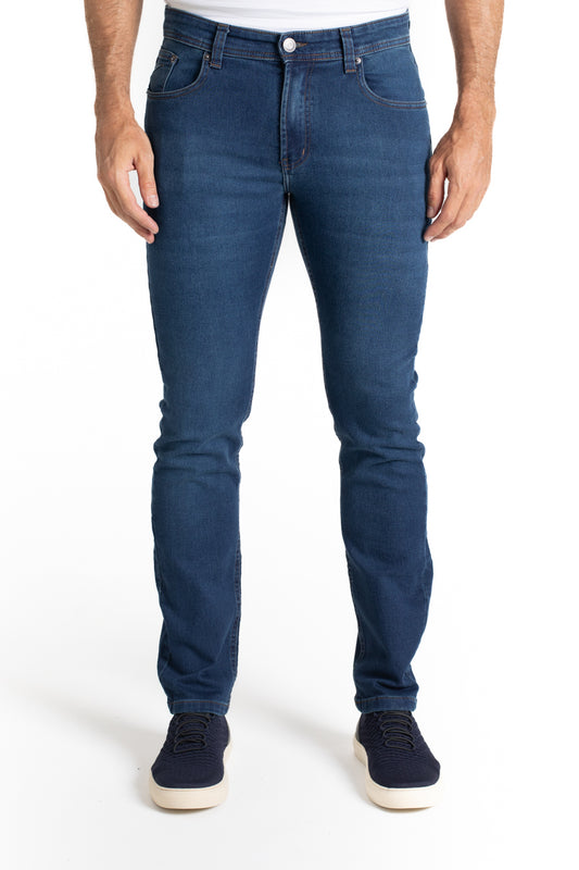 Calça Jeans Moletom Regular Fit - Azul Escuro
