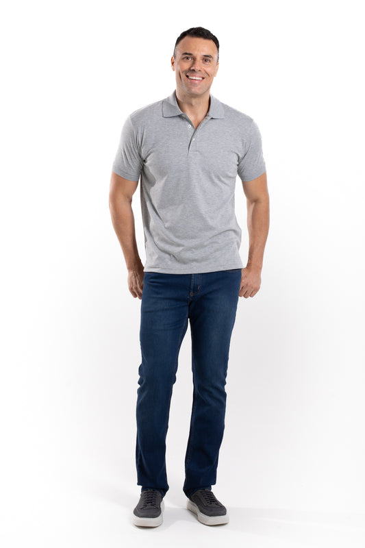 Calça Jeans Moletom - Azul Escuro