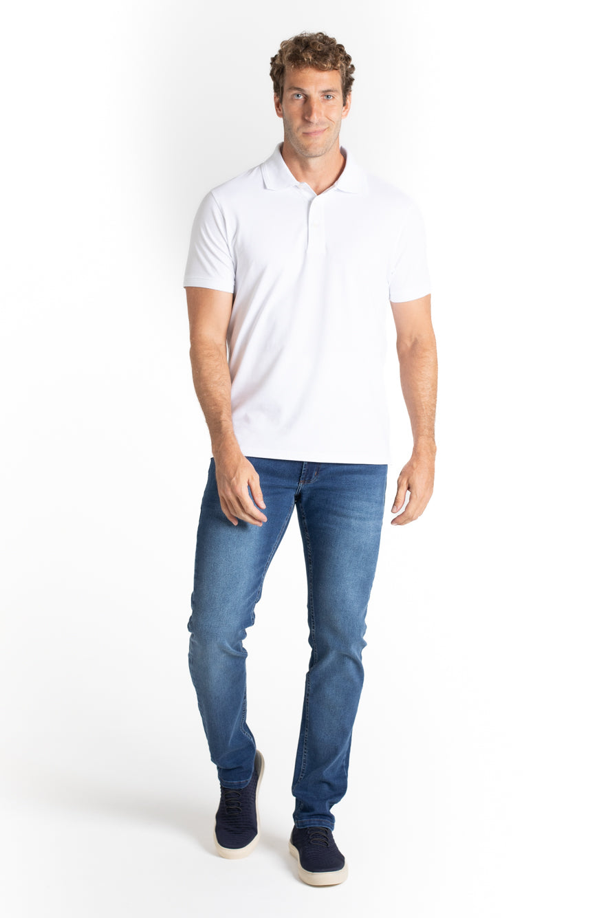 Calça Jeans Slim Fit - Azul Escuro