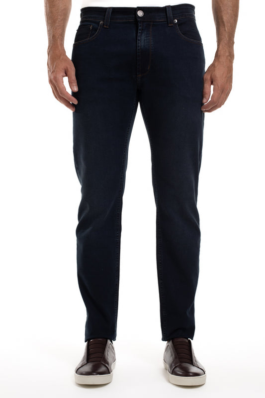 Calça Jeans Slim Moletom - Azul Escuro