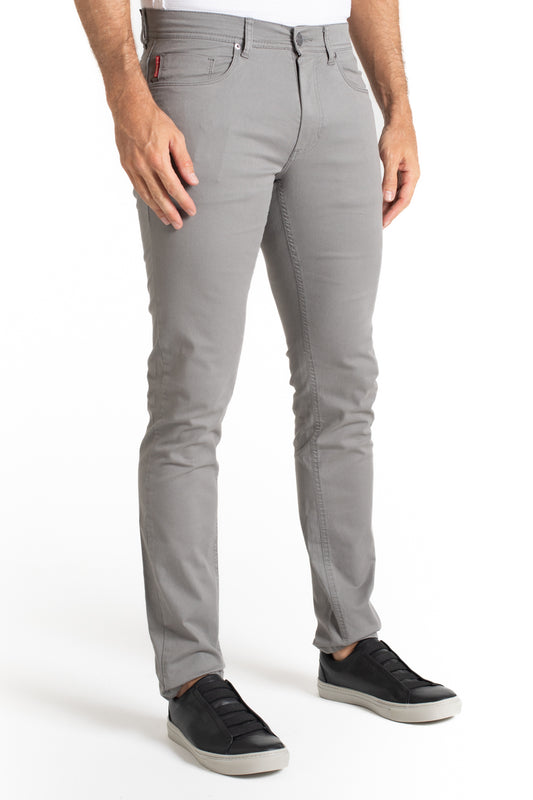 Calça Sarja 5 Bolsos - Cinza Claro