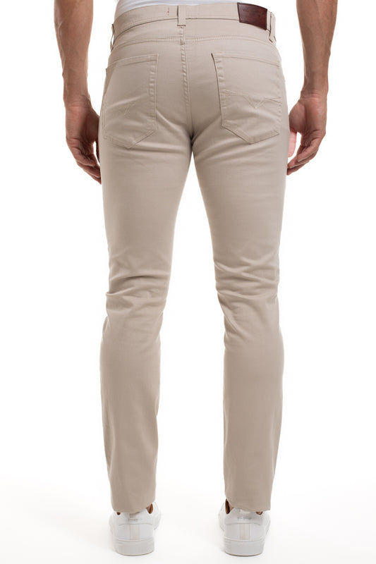 Calça Sarja Slim 5 Bolsos Color - Cinza Claro