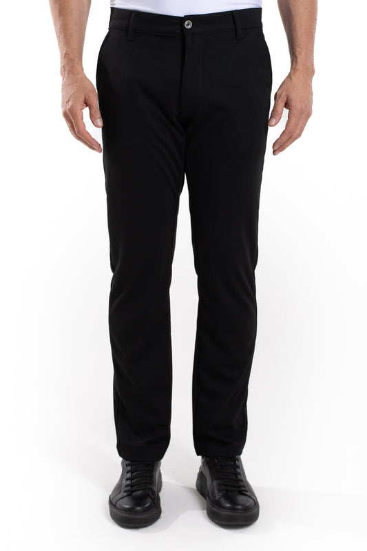 Calça Malha Bolsos Faca - Preto