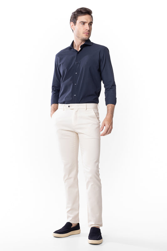 Calça Malha Bolso Faca Compact Cotton - Areia