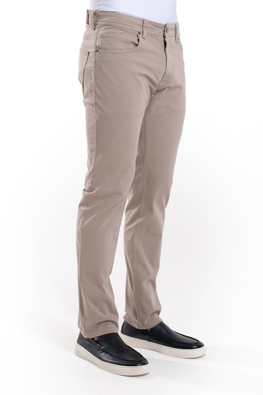 Calça Sarja 5 Bolsos - Bege