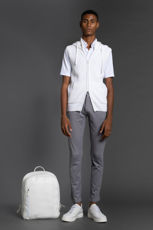 Calça Malha 5 Bolsos - Cinza