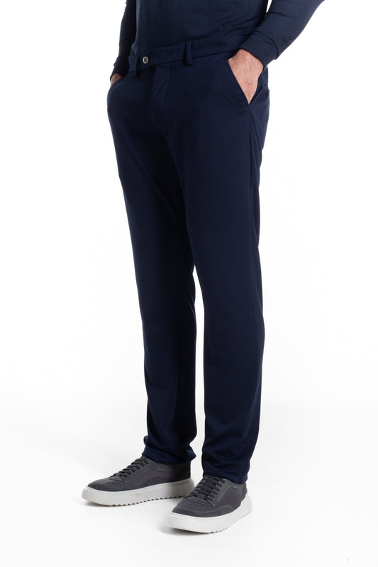 Calça De Malha Bolso Faca - Marinho
