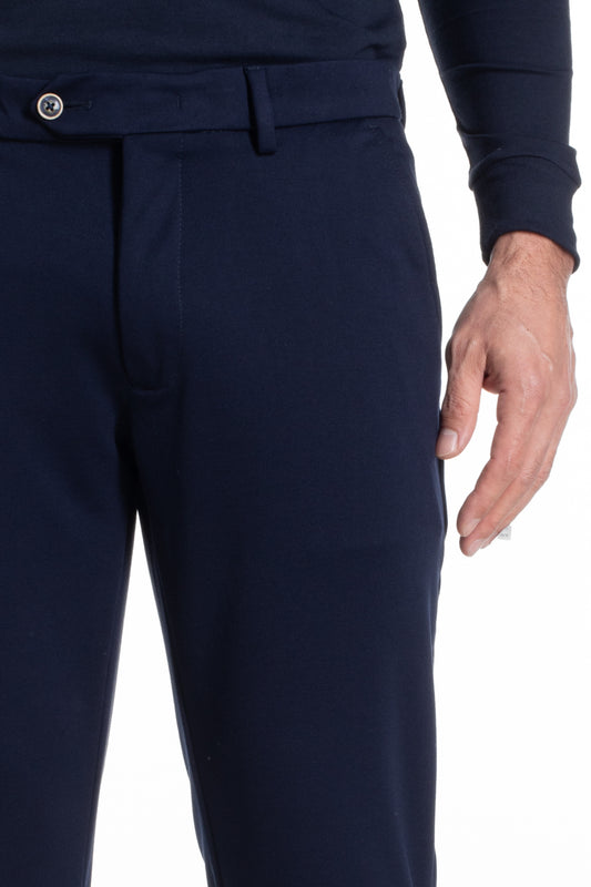 Calça De Malha Bolso Faca - Marinho