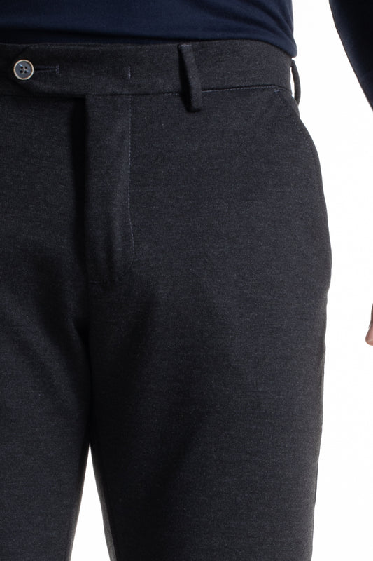 Calça De Malha Bolso Faca - Chumbo