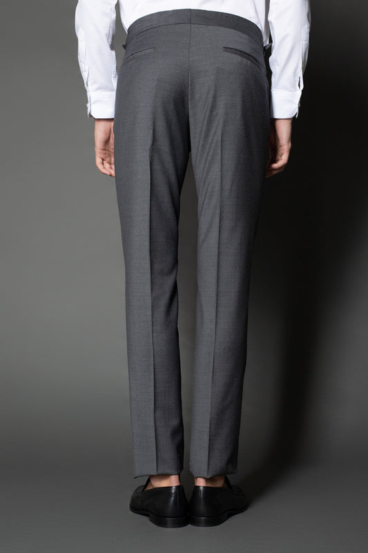 Calça Social Bolso Faca Slim Regulador Cós - Chumbo