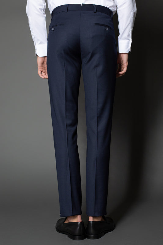 Calça Slim Lisa Bolso Faca - Marinho Noite