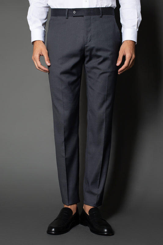 Calça Slim Lisa Bolso Faca - Chumbo
