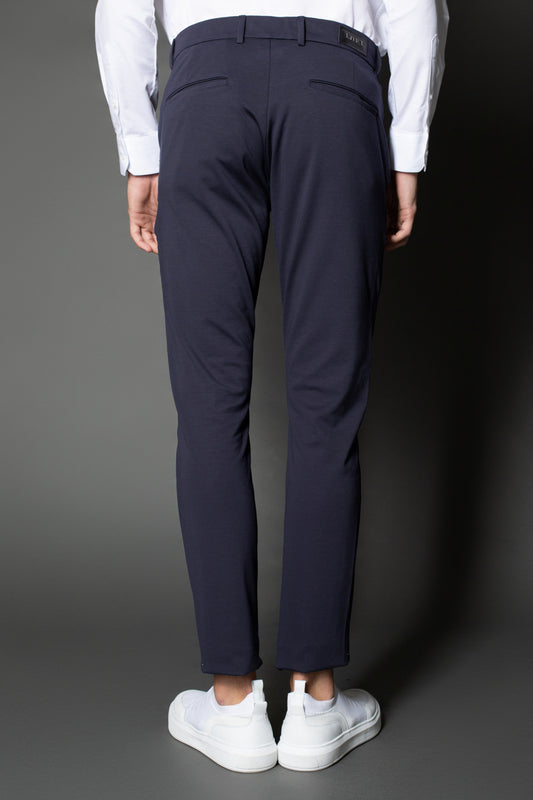 Calça Slim Malha Pima - Marinho Noite