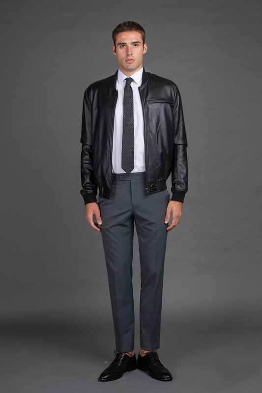 Calça Bolso Faca Super Slim - Cinza Escuro