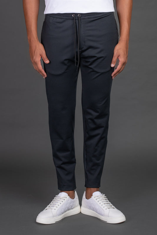 Calça Slim Com Faixa Lateral - Preto