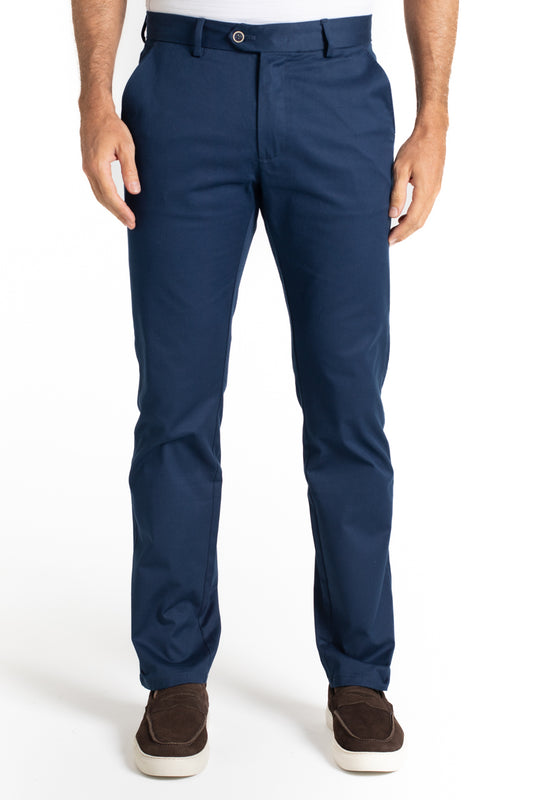 Calça Sarja Bolso Faca - Marinho