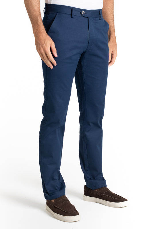 Calça Sarja Bolso Faca - Marinho
