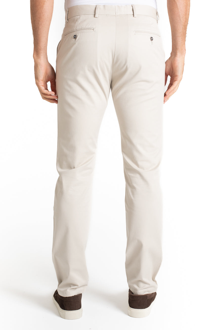 Calça Sarja Bolso Faca - Cru