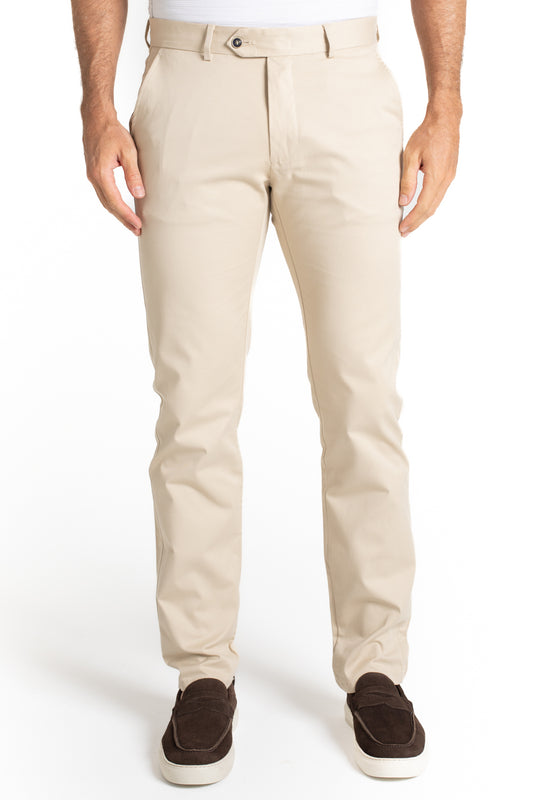 Calça Sarja Bolso Faca - Bege