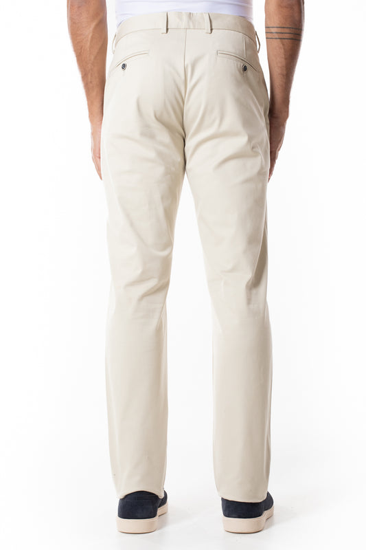 Calça Sarja Bolso Faca - Bege