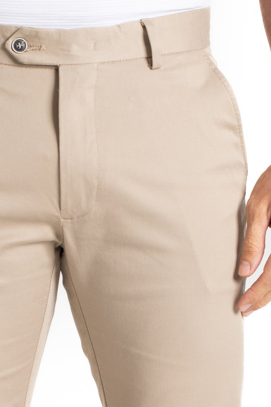 Calça Sarja Bolso Faca - Kaki Claro