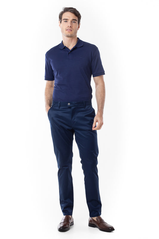 Calça Sarja Bolso Faca Slim Delli - Marinho