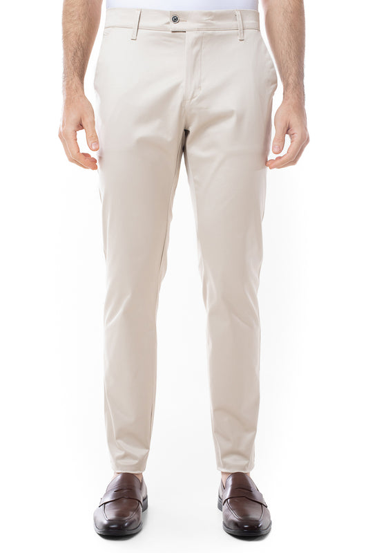 Calça Sarja Bolso Faca Slim Delli - Areia