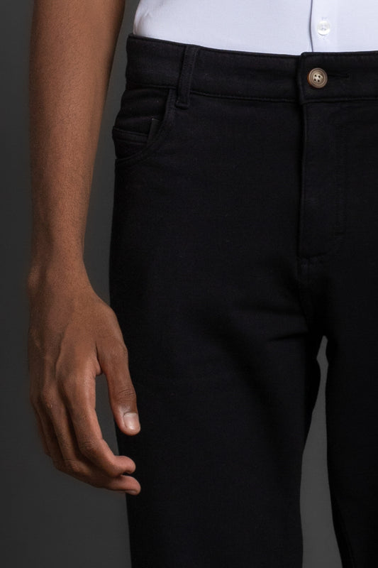 Calça Chino Moletom - Preto