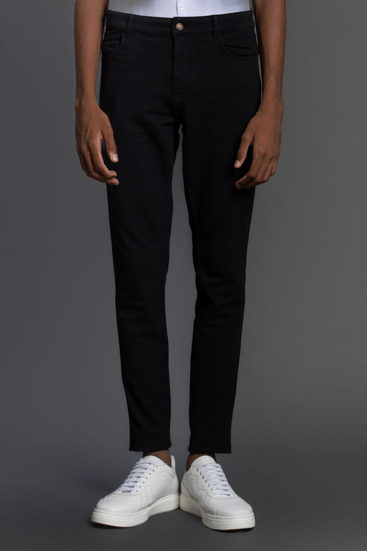 Calça Chino Moletom - Preto
