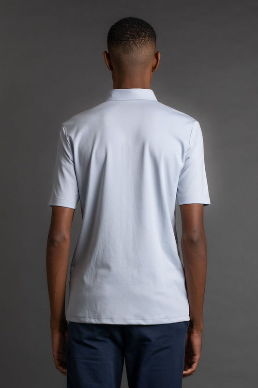 Camisa Manga Curta Malha - Azul Claro